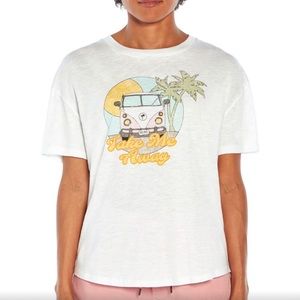 Wildfox Womens Take Me Away T Shirt Medium Volkswagen Palm Tree Beach Graphic